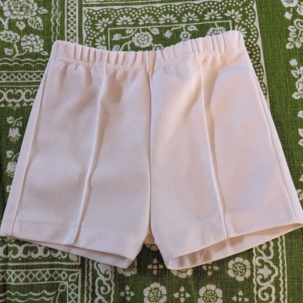 Vintage 60s Kids Little Miss Holly vintage white shorts size 5 MCM